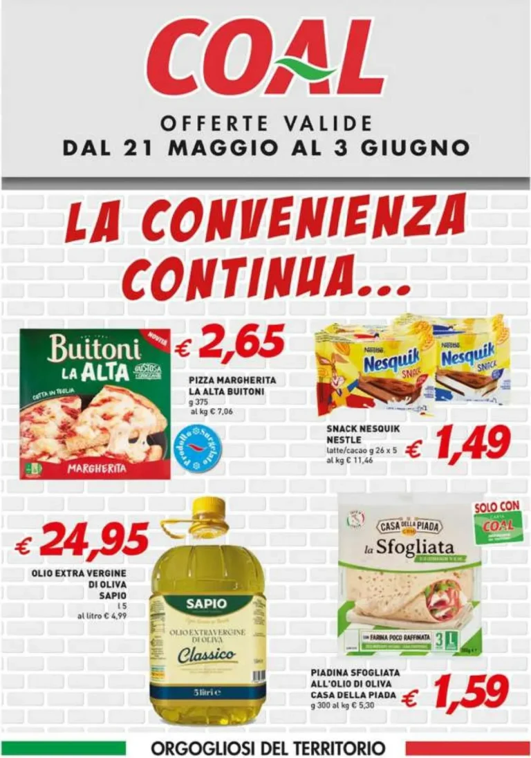 Coal Volantini dal 21.05.2026