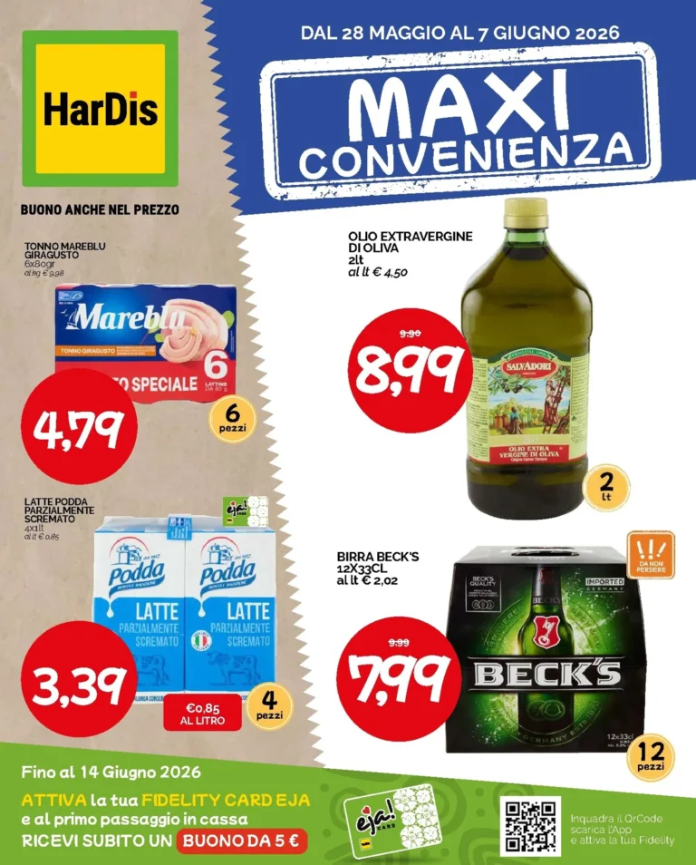 HarDis Volantini dal 28.05.2026