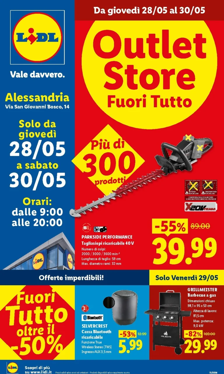 Lidl Volantini dal 28.05.2026
