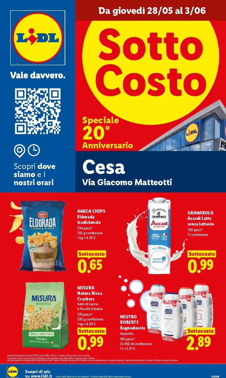 Lidl Volantini dal 28.05.2026