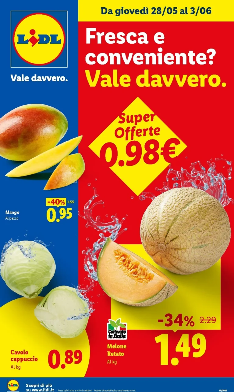 Lidl Volantini dal 28.05.2026