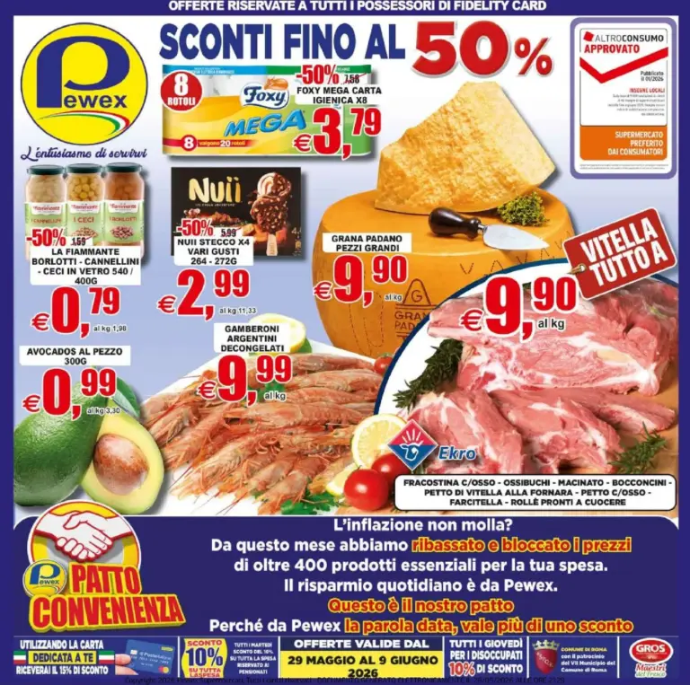 Pewex Volantini dal 29.05.2026