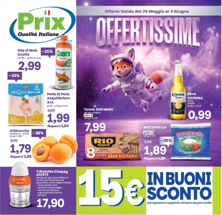Prix Volantini dal 26.05.2026