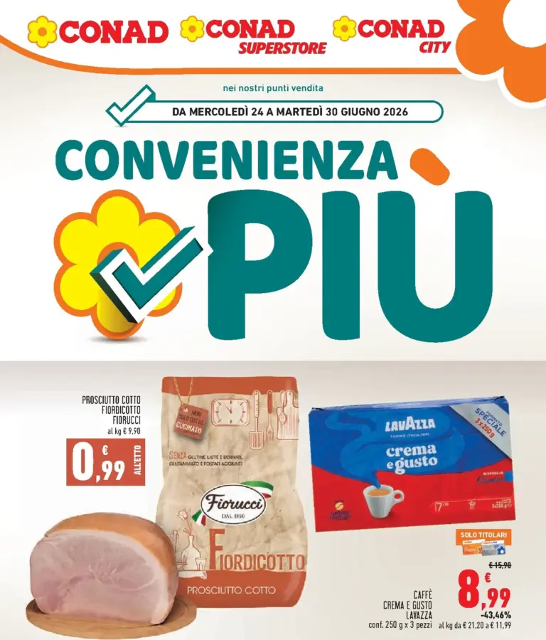 Conad Volantini dal 24.06.2026