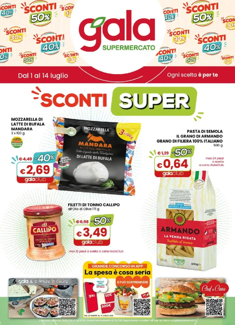 Gala Volantini dal 01.07.2026