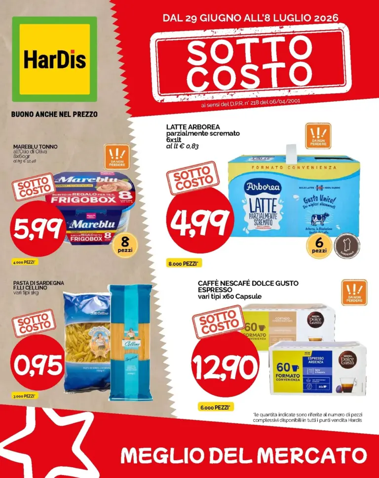HarDis Volantini dal 29.06.2026