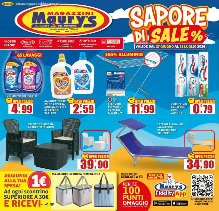 Maury’s Volantini dal 27.06.2026