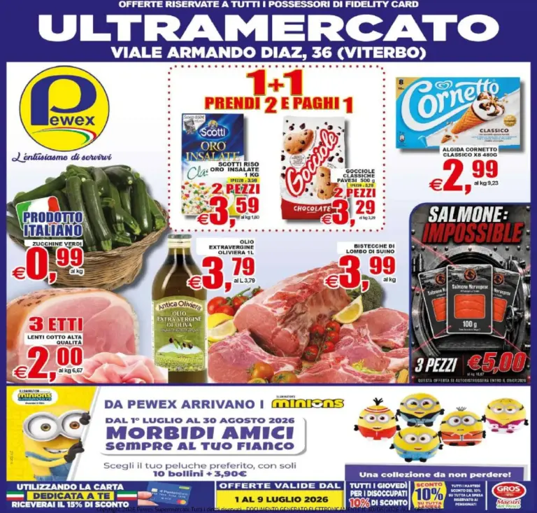 Pewex Volantini dal 01.07.2026