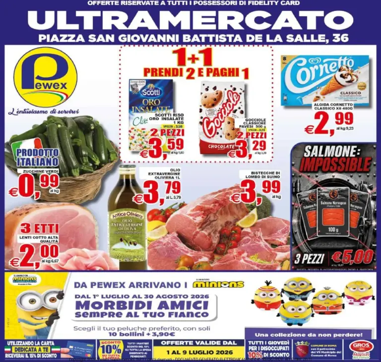 Pewex Volantini dal 01.07.2026