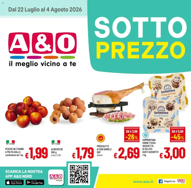 A&O Supermercato Volantino dal 22.07.2026