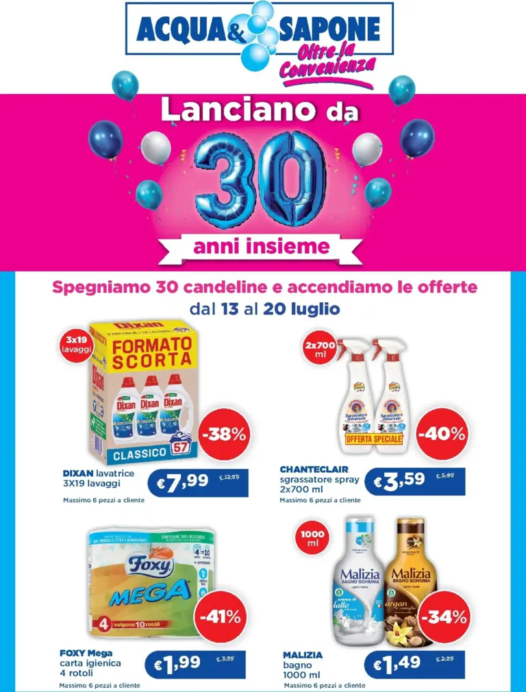 Acqua e Sapone Volantini dal 13.07.2026