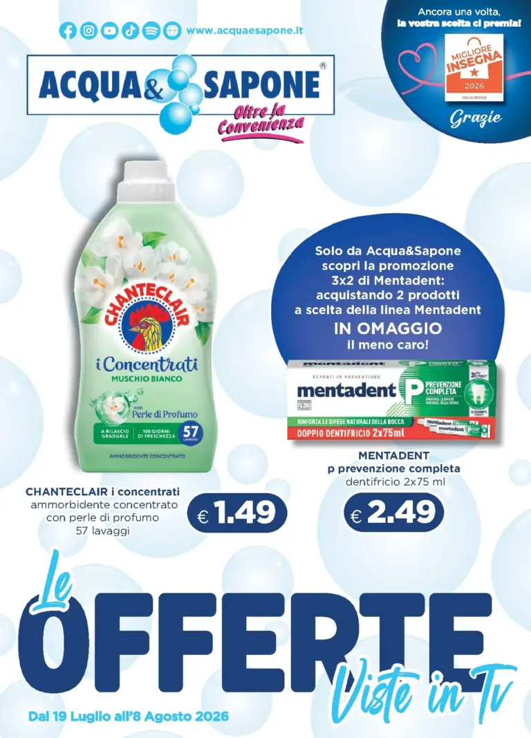 Acqua e Sapone Volantini dal 19.07.2026