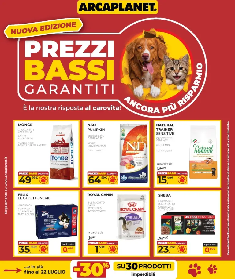 Arcaplanet Volantini dal 02.07.2026