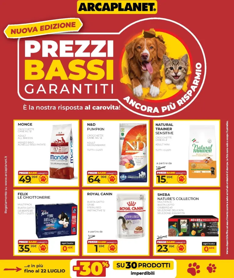 Arcaplanet Volantini dal 02.07.2026