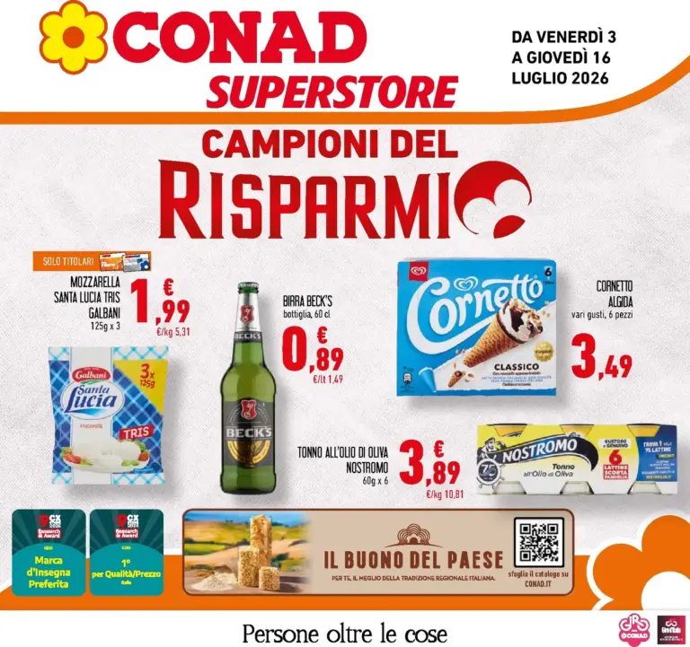 Conad Volantini dal 03.07.2026