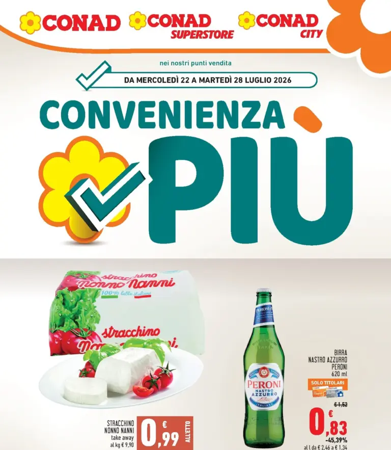 Conad Volantini dal 22.07.2026