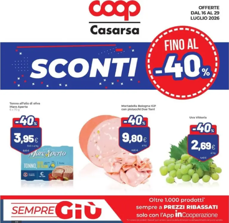Coop Volantini dal 16.07.2026