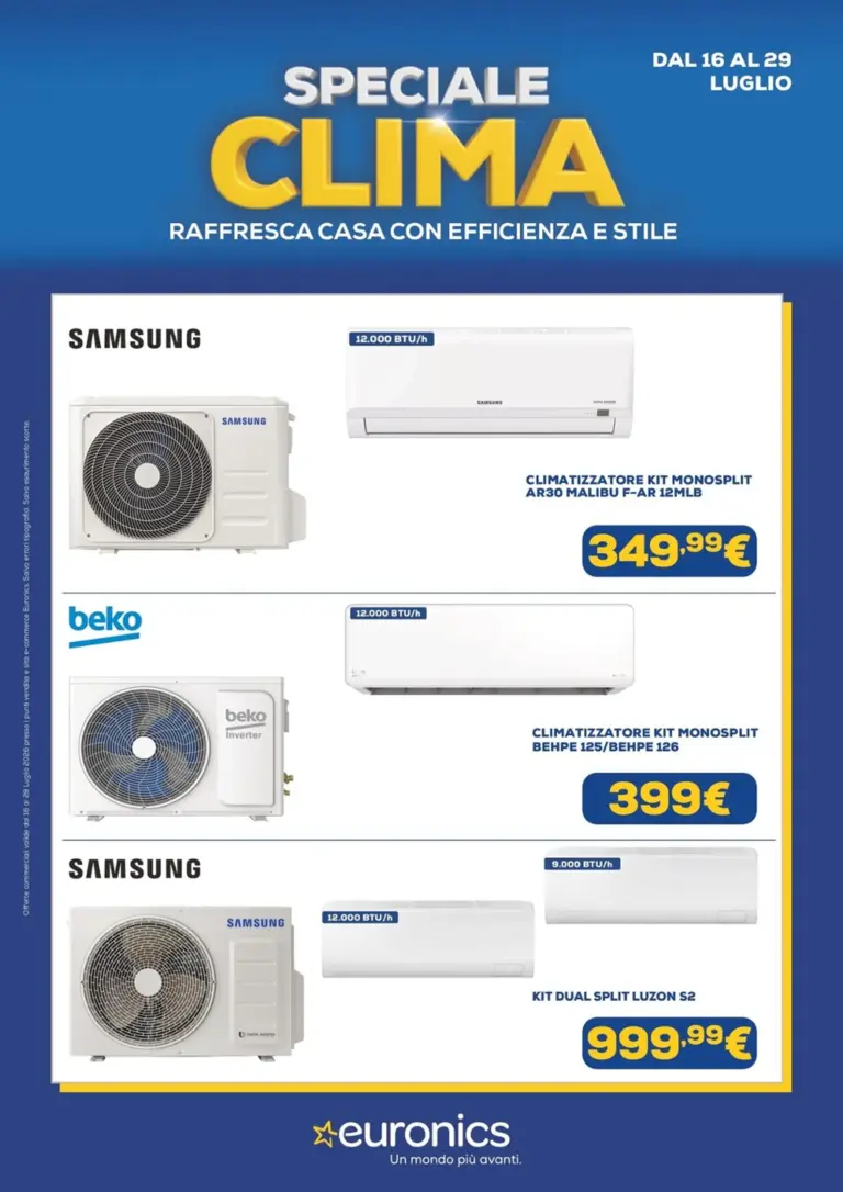 Euronics Volantini dal 16.07.2026
