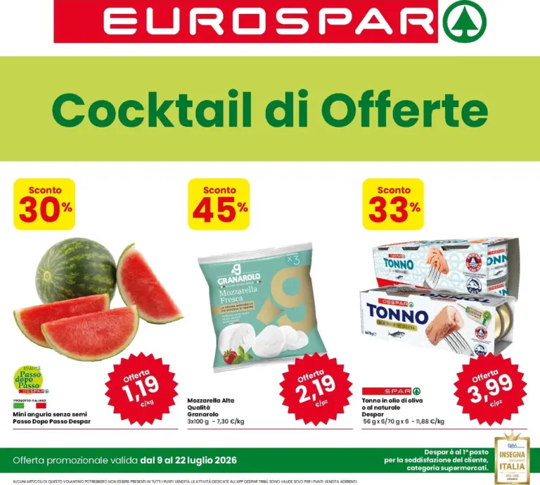 Eurospar Volantini dal 09.07.2026