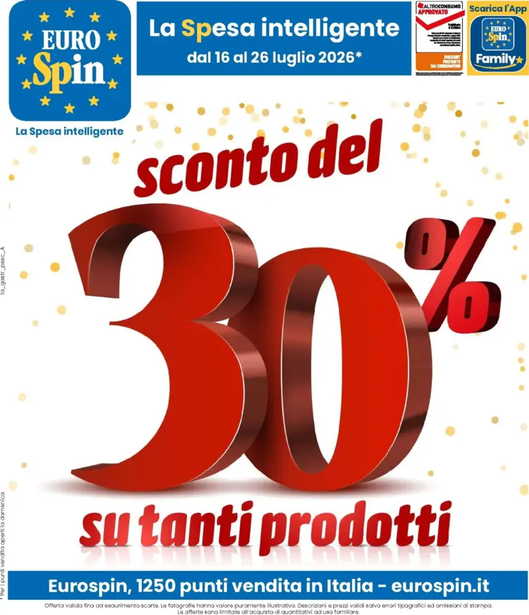 Eurospin Volantini dal 16.07.2026