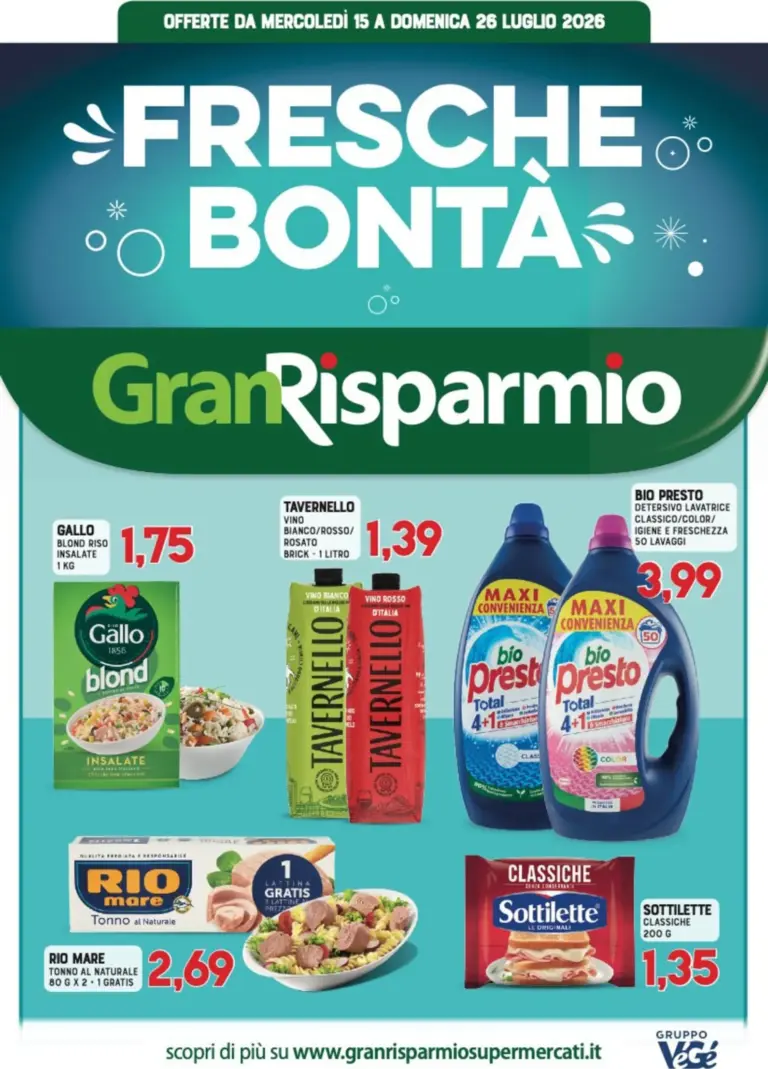 Gran Risparmio Volantini dal 15.07.2026