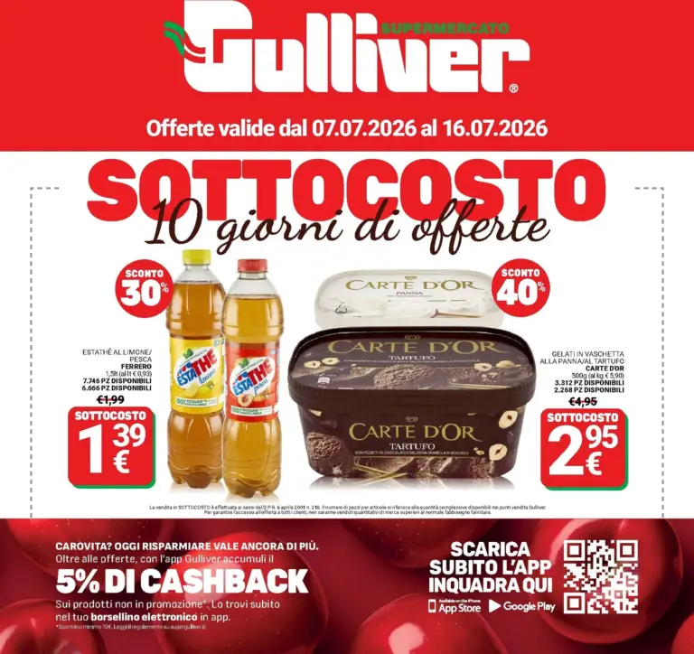 Gulliver Volantini dal 07.07.2026
