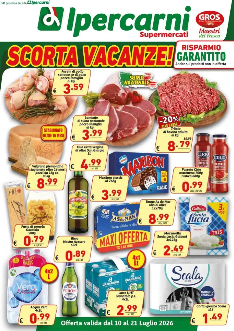 Ipercarni Volantini dal 10.07.2026