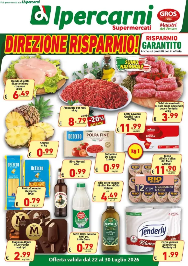 Ipercarni Volantini dal 22.07.2026