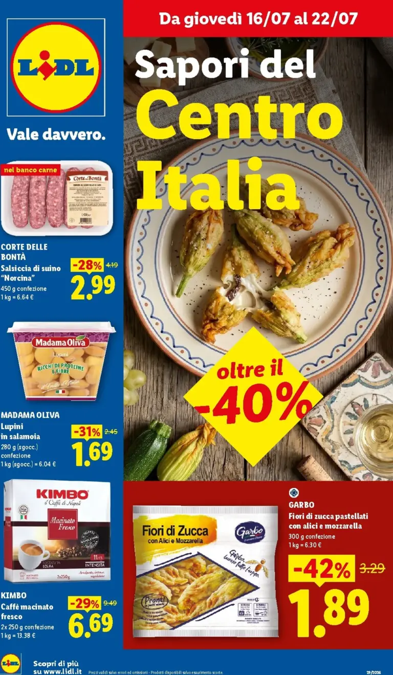 Lidl Volantini dal 16.07.2026