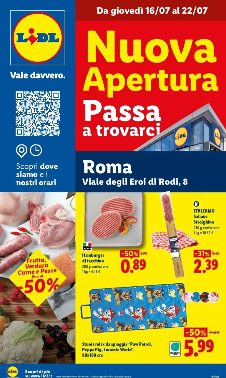 Lidl Volantini dal 16.07.2026