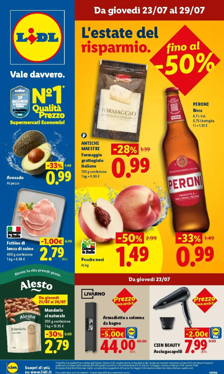 Lidl Volantini dal 23.07.2026