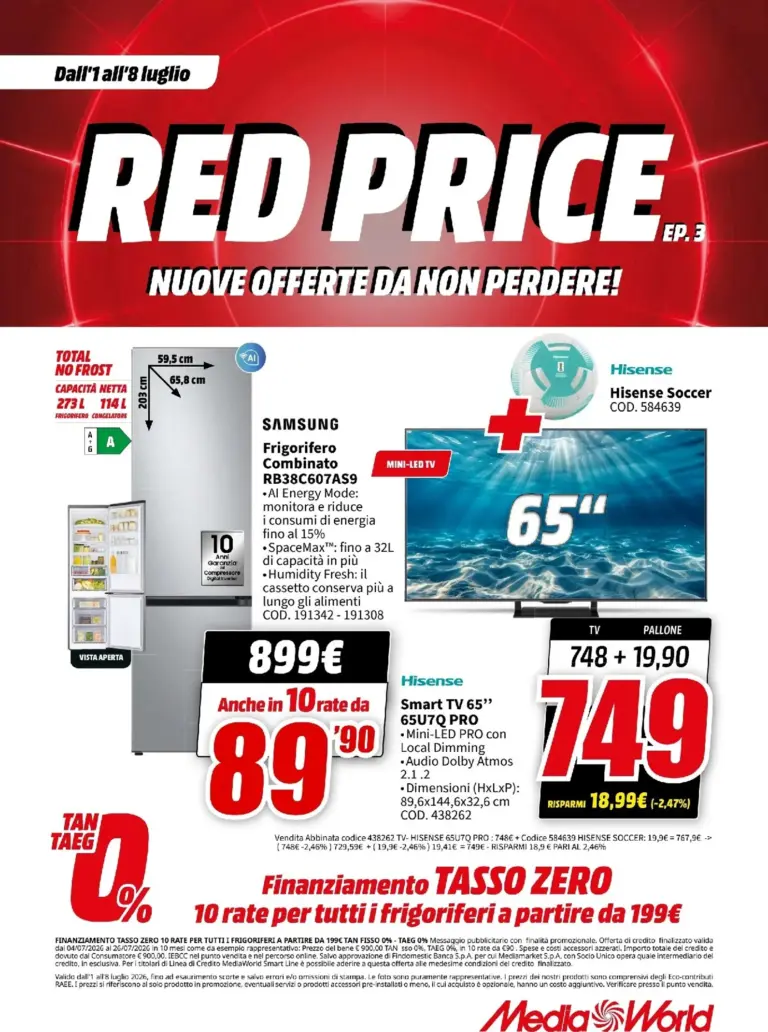 Mediaworld Volantini dal 01.07.2026