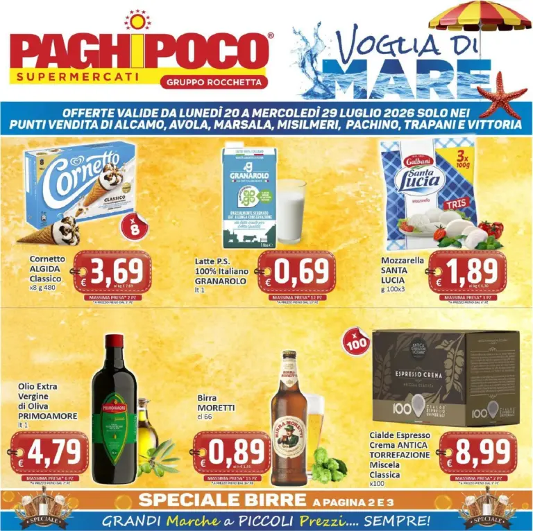 Paghi Poco Volantini dal 20.07.2026