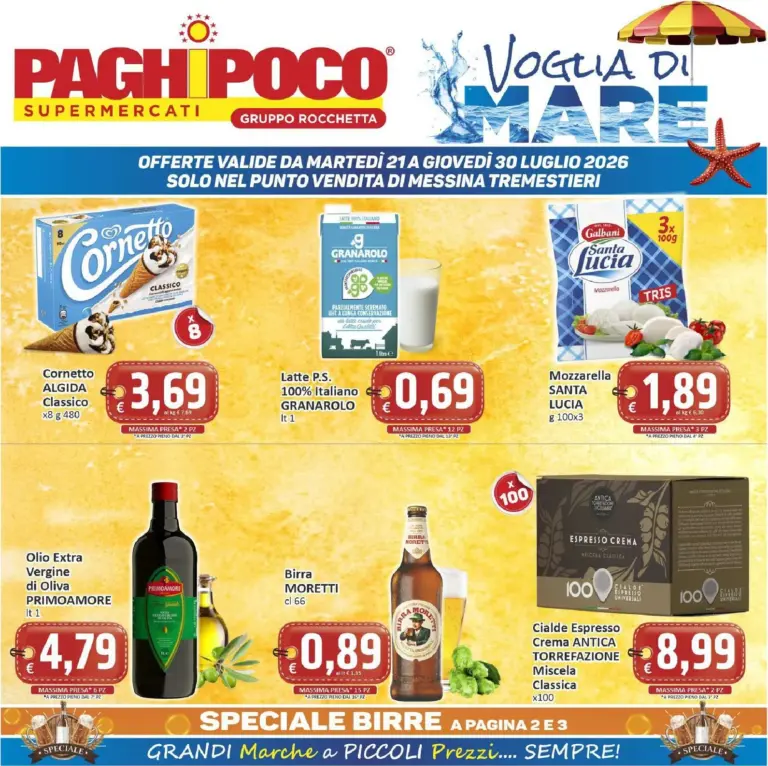 Paghi Poco Volantini dal 21.07.2026