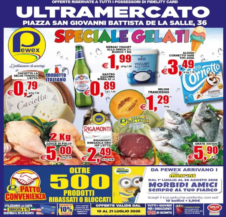 Pewex Volantini dal 10.07.2026