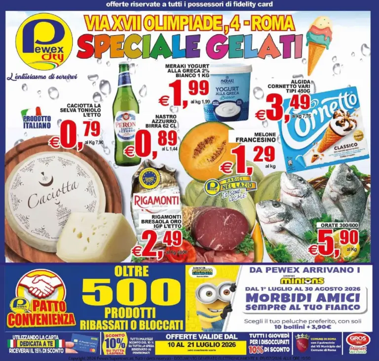 Pewex Volantini dal 10.07.2026