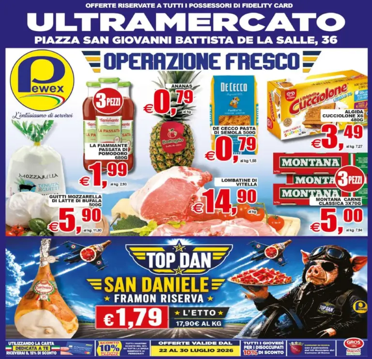 Pewex Volantini dal 22.07.2026