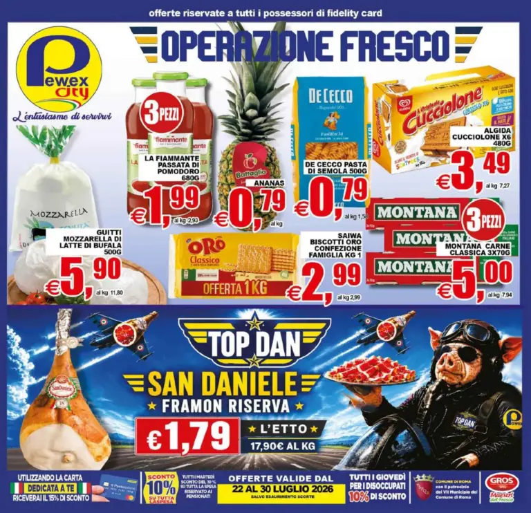 Pewex Volantini dal 22.07.2026