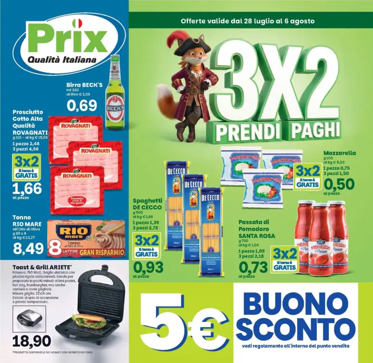 Prix Volantini dal 28.07.2026