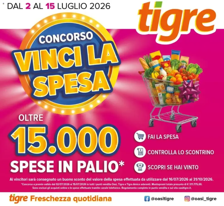 Tigre Volantino dal 02.07.2026