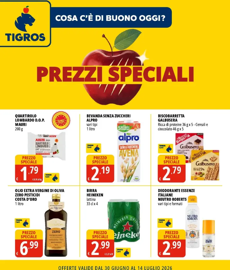 Tigros Volantini dal 30.06.2026