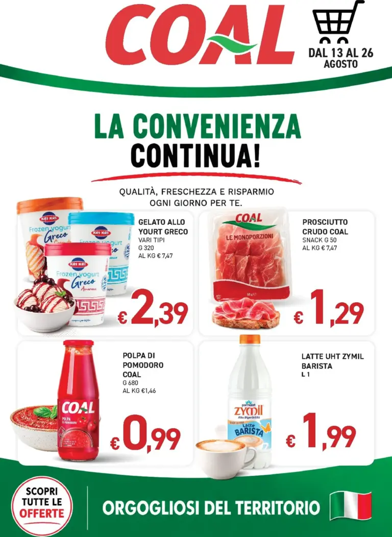 Coal Volantini dal 13.08.2026