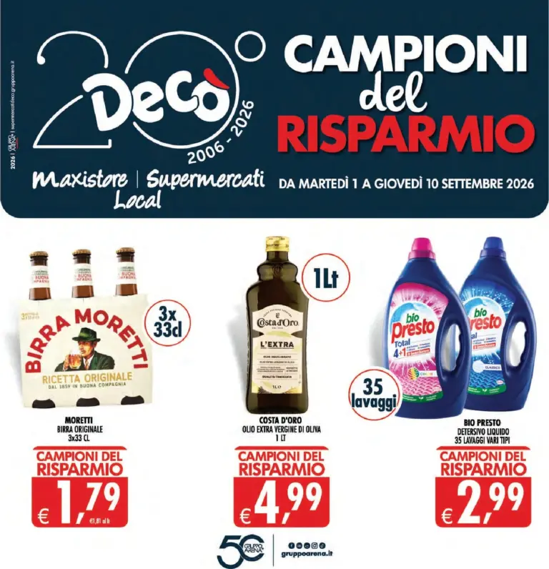 Decò Volantini dal 01.09.2026