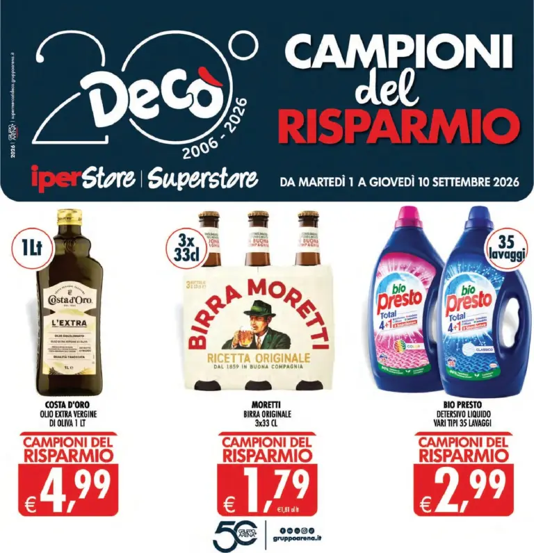 Decò Volantini dal 01.09.2026