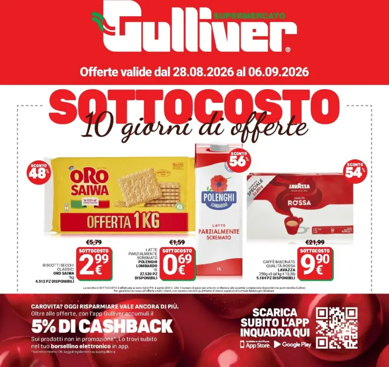 Gulliver Volantini dal 28.08.2026