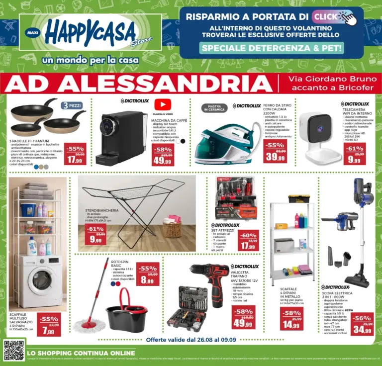 Happycasa Volantini dal 26.08.2026