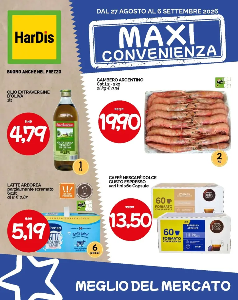 HarDis Volantini dal 27.08.2026