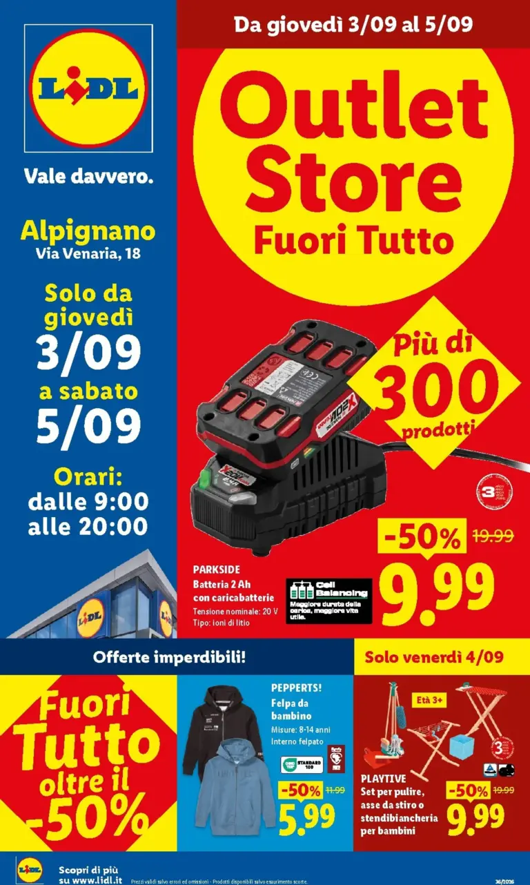 LIDL Volantini dal 03.09.2026