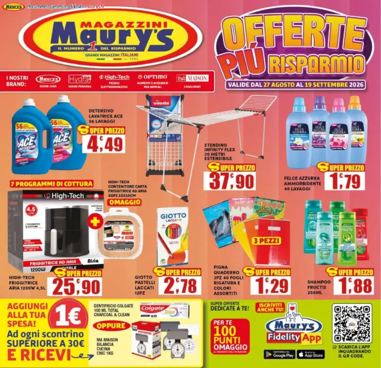 Maury’s Volantini dal 27.08.2026