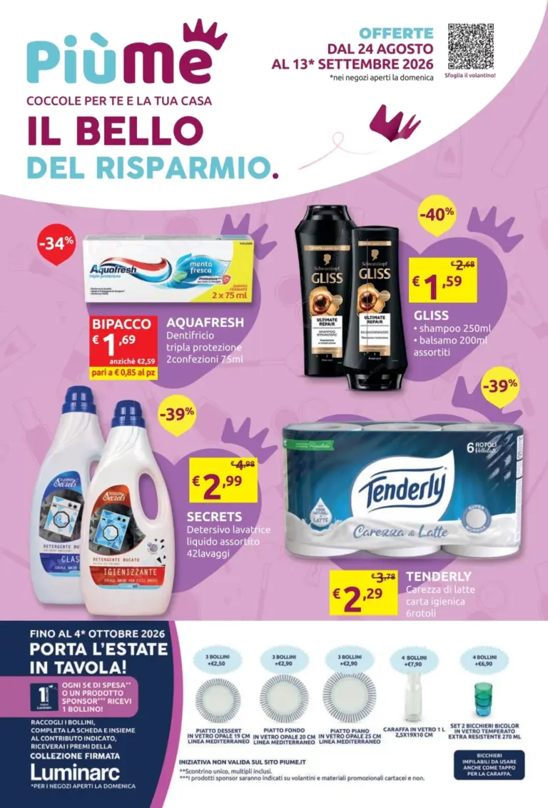 PiùMe Volantini dal 24.08.2026